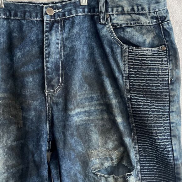 Men's Access Apparel Biker Jeans - Picture 4 of 14